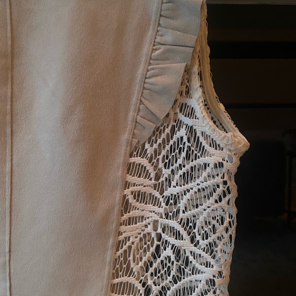 Suede Top with floral cut out sides - Picture 7 of 8